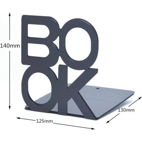 ENLENK 1 Paire De Serre-livres En Métal Antidérapants En Forme De L Pour étagère De Bureau (blanc) 4 ENLENK 1 Paire De Serre-livres En Métal Antidérapants En Forme De L Pour étagère De Bureau (blanc) – Image 2