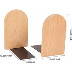 ENLENK Serre Livre Lot De 4 Serre-Livres En Bois En Forme De L Pour La Maison, Le Bureau, L'école Et Les Bibliothèques -Petit rangement Soldes Magasin 67587823 2