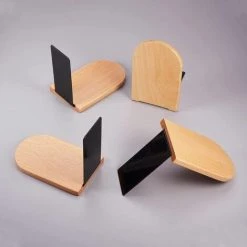 ENLENK Serre Livre Lot De 4 Serre-Livres En Bois En Forme De L Pour La Maison, Le Bureau, L'école Et Les Bibliothèques -Petit rangement Soldes Magasin 67587823 3