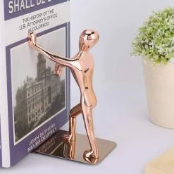 ENLENK Serre-livres Créatifs, 1 Paire De Serre-livres En Acier Inoxydable Pour La Décoration De Table à La Maison Scolaire -Petit rangement Soldes Magasin 67588249 4