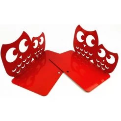 ENLENK Une Paire De Serre-livres En Métal Antidérapants Pour Enfants - Serre-livres En Forme De Hibou - Cadeaux Rouge -Petit rangement Soldes Magasin 67588256 4