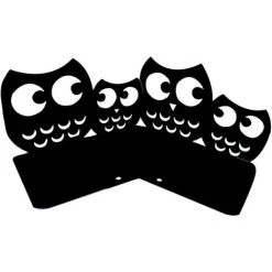 ENLENK Paire De Serre-livres En Métal Antidérapant Pour Enfant - Serre-livres En Forme De Hibou - Cadeau Noir