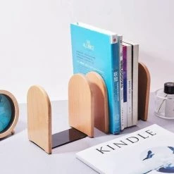 ECHOO Serre Livre Lot De 4 Serre-Livres En Bois En Forme De L Pour La Maison, Le Bureau, L'école Et Les Bibliothèques -Petit rangement Soldes Magasin 67595471 5