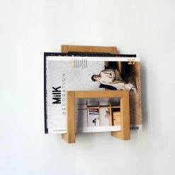 Porte-revue Mural En Chêne Massif Naturel Mood Arne Lykke - Madera Clara -Petit rangement Soldes Magasin 67620562 3