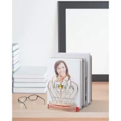 FLYME Serre-livres En Métal, 1 Paire De Serre-livres Pour Enfants, Serre-livres Design Couronne Pour Bureau, Décoration, Bibliothèque, école Et Librairie (or Rose) -Petit rangement Soldes Magasin 67637007 3