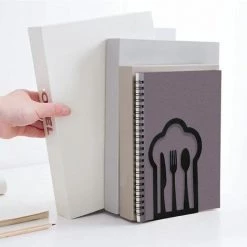 QERSTA 1 Paire De Serre-livres Décoratifs En Métal Pour Livres De Cuisine, Fourchette, Couteau, Cuillère, Livre De Cuisine, Support De Livre De Cuisine, Cadeau De Pendaison De Crémaillère -Petit rangement Soldes Magasin 67645898 4