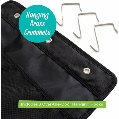 GRID COOL Organiseur De Dossiers Mural, 10 Poches, Noir, Porte Revue Mural Pour Le Bureau, La Maison Et Les Études 4 GRID COOL Organiseur De Dossiers Mural, 10 Poches, Noir, Porte Revue Mural Pour Le Bureau, La Maison Et Les Études – Image 2