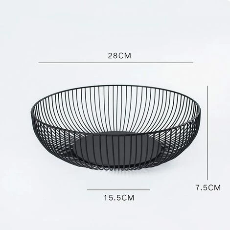 ENLENK Corbeille à Fruits En Métal, Panier à Fruits En Morden Fil, Corbeille De Fruit, Panier De Stockage Pour Le Pain Snack. 4 ENLENK Corbeille à Fruits En Métal, Panier à Fruits En Morden Fil, Corbeille De Fruit, Panier De Stockage Pour Le Pain Snack. – Image 2