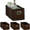 RELAXDAYS 4x Paniers De Rangement Bambou, Corbeille Salle De Bain, Carré, Panière, Boîte étroite, 14x15x31 Cm, Pliant, Marron 1 RELAXDAYS 4x Paniers De Rangement Bambou, Corbeille Salle De Bain, Carré, Panière, Boîte étroite, 14x15x31 Cm, Pliant, Marron -Petit rangement Soldes Magasin 67693500 1