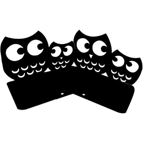 FLYME Paire De Serre-livres En Métal Antidérapant Pour Enfant - Serre-livres En Forme De Hibou - Cadeau Noir 3 FLYME Paire De Serre-livres En Métal Antidérapant Pour Enfant - Serre-livres En Forme De Hibou - Cadeau Noir