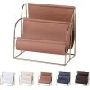 FLYME Métal Cuir PU Porte-Magazines, Porte- Journaux, Porte-revues En Métal Pour Magazines, Journaux Ou Magazines, Porte-revues Pour La Salle De Bain, Cuisine, Toilette (Marron) -Petit rangement Soldes Magasin 67808156 1