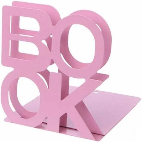 ECHOO 1 Paire De Serre-livres En Métal Antidérapants En Forme De L Pour Support De Bureau (rose) 3 ECHOO 1 Paire De Serre-livres En Métal Antidérapants En Forme De L Pour Support De Bureau (rose)