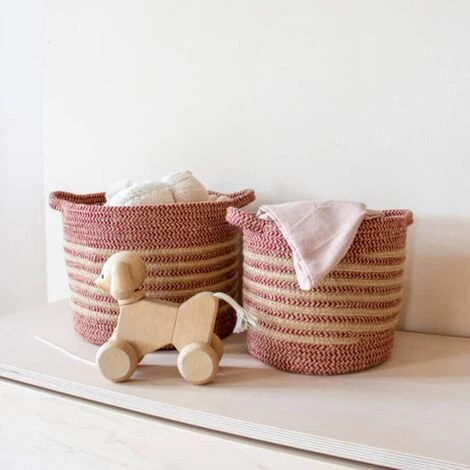 Ensemble De Paniers 2 Pcs Eran Corde De Coton Terre KidsDepot - Multicolore 4 Ensemble De Paniers 2 Pcs Eran Corde De Coton Terre KidsDepot - Multicolore – Image 2