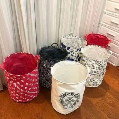 ILOVEMILAN Maison Chambre Vestiaire Vêtements Sales Panier Toile Panier De Rangement Ménage Tissu Articles Divers Finition Jouets Grand Seau De Rangement -Petit rangement Soldes Magasin 67939035 3