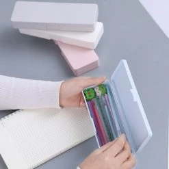 DKSFJKL Trousse à Crayons étanche Multifonctionnelle, Boîte De Rangement De Papeterie Pour Crayon à Stylo Givré -Beige -Petit rangement Soldes Magasin 67954927 5