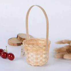 BF 5pcs Bambou Tissage Panier De Pique-nique Porte-fleurs Pratique Panier De Rangement Pour La Maison 3.14X2.36X6.68inch -Petit rangement Soldes Magasin 68056058 4