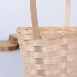 BF 5pcs Bambou Tissage Panier De Pique-nique Porte-fleurs Pratique Panier De Rangement Pour La Maison 3.14X2.36X6.68inch -Petit rangement Soldes Magasin 68056058 5