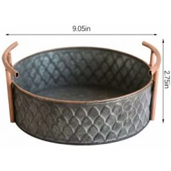 OYLDA Panier De Rangement Creative Fruit Storage Antique Retro Round Iron Box Makeup Basket -Petit rangement Soldes Magasin 68137950 2