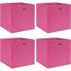 LangRay Maison & Jardin Boîtes De Rangement 4 Pcs Rose 32x32x32 Cm Tissu 2 LangRay Maison & Jardin Boîtes De Rangement 4 Pcs Rose 32x32x32 Cm Tissu -Petit rangement Soldes Magasin 68149066 1
