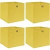 LangRay Maison & Jardin Boîtes De Rangement 4 Pcs Jaune 32x32x32 Cm Tissu -Petit rangement Soldes Magasin 68150551 1
