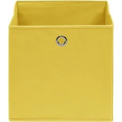 LangRay Maison & Jardin Boîtes De Rangement 4 Pcs Jaune 32x32x32 Cm Tissu -Petit rangement Soldes Magasin 68150551 3