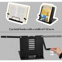 Ensoleillé Support De Lecture Support De Livre De Cuisine Réglable | Porte-livre Porte-livre Pupitre En Métal -Petit rangement Soldes Magasin 68155275 3