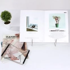 CESIèCLEFOU Support Pour Livre En Acier, Pliable Et Réglable Porte-Livre Pour Pupitre De Lecture,Tablette, IPad, Livre De Cuisine, Recettes,Livres De Mangas Lefou -Petit rangement Soldes Magasin 68204852 4