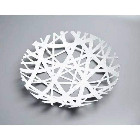 BF 1 Pièce Nordique Simple Nid D'oiseau Fer Corbeille De Fruits Assiette De Fruits Plateau Creux Panier De Rangement Hôtel Décoration Blanc 6 BF 1 Pièce Nordique Simple Nid D'oiseau Fer Corbeille De Fruits Assiette De Fruits Plateau Creux Panier De Rangement Hôtel Décoration Blanc – Image 4