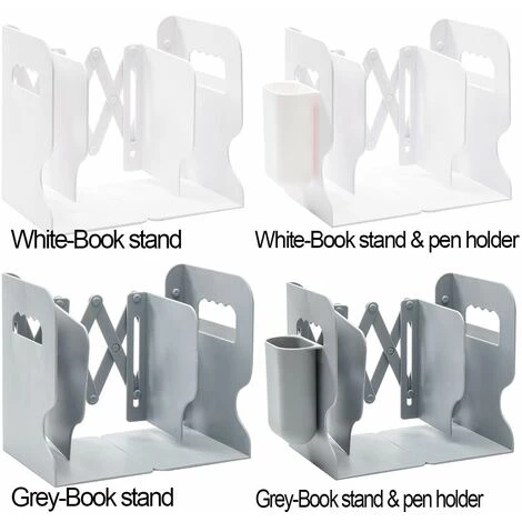 FUIENKO Serre-livres Rétractables 2 En 1 Pour étagères, Support De Livre Pour étudiants, Organisateur De Bureau, Bibliothèque, Classeur Réglable,Grey2 5 FUIENKO Serre-livres Rétractables 2 En 1 Pour étagères, Support De Livre Pour étudiants, Organisateur De Bureau, Bibliothèque, Classeur Réglable,Grey2 – Image 3