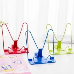 FUIENKO Support De Livre De Lecture Portable Pliable à Angle Réglable, Support De Table De Bureau, Support D'étude à Fil Pour Lecteur Vert -Petit rangement Soldes Magasin 68241912 3