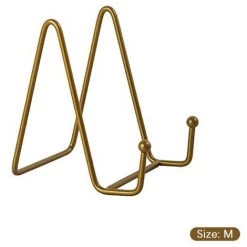 FUIENKO Présentoir De Magazines D'art En Fer, Support à Vaisselle, Assiette, Cadre De Bol, Support De Livre Sur Pied, Présentoir D'art En Fer, Accessoires De Bureau,GDM