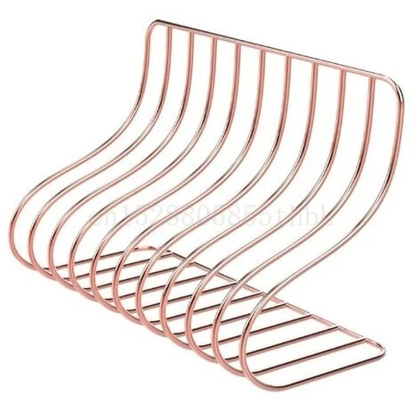 FUIENKO Étagère De Rangement De Fichiers à 10 Grilles, Support De Livre, Serre-livres, En Fer Forgé Nordique, Pour Le Bureau Et La Maison,Rose Gold 3 FUIENKO Étagère De Rangement De Fichiers à 10 Grilles, Support De Livre, Serre-livres, En Fer Forgé Nordique, Pour Le Bureau Et La Maison,Rose Gold
