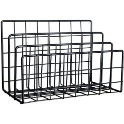 FUIENKO Support De Livre Mural En Métal, étagère, Serre-livres, Journal De Bureau, Magazine, Fichiers, Boîte De Rangement, Support De Magazines, Décoration De La Maison,Black -Petit rangement Soldes Magasin 68242685 5