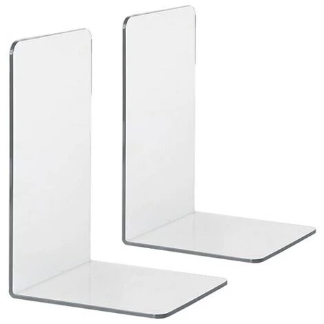 FUIENKO Serre-livres Décoratifs En Acrylique Transparent En Forme De L, 2 Pièces, Support Organisateur Pour Bureau, Livraison Directe,Clear 3 FUIENKO Serre-livres Décoratifs En Acrylique Transparent En Forme De L, 2 Pièces, Support Organisateur Pour Bureau, Livraison Directe,Clear
