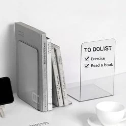 FUIENKO Serre-livres Décoratifs En Acrylique Transparent En Forme De L, 2 Pièces, Support Organisateur Pour Bureau, Livraison Directe,Clear 11 FUIENKO Serre-livres Décoratifs En Acrylique Transparent En Forme De L, 2 Pièces, Support Organisateur Pour Bureau, Livraison Directe,Clear -Petit rangement Soldes Magasin 68242769 5