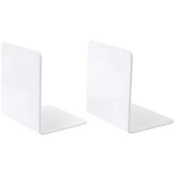 FUIENKO Serre-livres En Acrylique Blanc En Forme De L, 2 Pièces, Organisateur De Bureau, Accessoires De Papeterie Scolaire Et De Bureau,S 9 FUIENKO Serre-livres En Acrylique Blanc En Forme De L, 2 Pièces, Organisateur De Bureau, Accessoires De Papeterie Scolaire Et De Bureau,S -Petit rangement Soldes Magasin 68242774 3