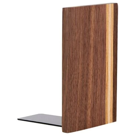 FUIENKO Serre-livres En Bois Robuste Avec Base En Métal, Support D'affichage De Livre De Magazine, Serre-livres De Bureau Pour étudiants Et Enseignants 7 FUIENKO Serre-livres En Bois Robuste Avec Base En Métal, Support D'affichage De Livre De Magazine, Serre-livres De Bureau Pour étudiants Et Enseignants – Image 5