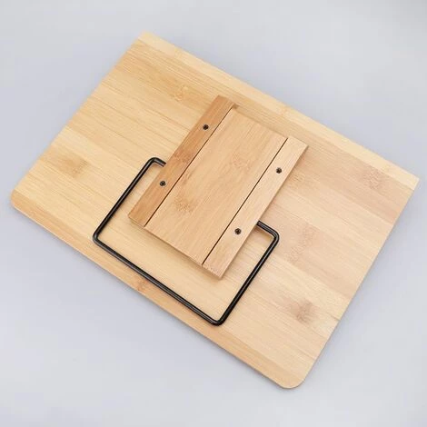 FUIENKO Porte-livre De Lecture En Bambou, Plateau Réglable, Pinces à Page, Pliable, Tablette, Livre De Cuisine, Portable, Robuste 6 FUIENKO Porte-livre De Lecture En Bambou, Plateau Réglable, Pinces à Page, Pliable, Tablette, Livre De Cuisine, Portable, Robuste – Image 4