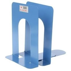 FUIENKO Serre-livres En Métal De Style Simple, Support En Fer, Supports De Bureau Antidérapants Pour Livres,Blue