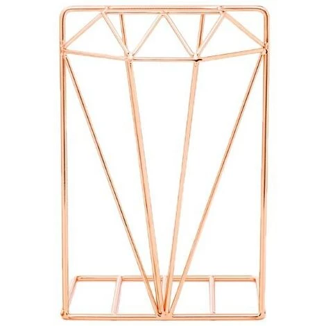 FUIENKO Serre-livres En Métal En Forme De Diamant, Support De Rangement, Organisateur De Bureau, PXPA, 2 Pièces/paire,Gold 4 FUIENKO Serre-livres En Métal En Forme De Diamant, Support De Rangement, Organisateur De Bureau, PXPA, 2 Pièces/paire,Gold – Image 2