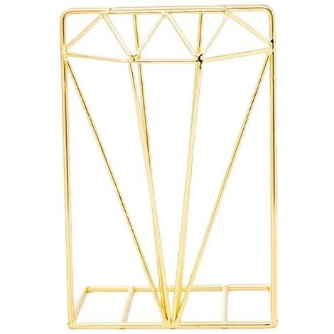 FUIENKO Serre-livres En Métal En Forme De Diamant, Support De Rangement, Organisateur De Bureau, PXPA, 2 Pièces/paire,Gold 5 FUIENKO Serre-livres En Métal En Forme De Diamant, Support De Rangement, Organisateur De Bureau, PXPA, 2 Pièces/paire,Gold – Image 3