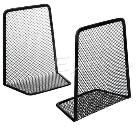 FUIENKO Organisateur De Bureau En Maille Métallique Noir, 1 Paire De Serre-livres De Bureau Pour La Maison, Oct18QC,Black 3 FUIENKO Organisateur De Bureau En Maille Métallique Noir, 1 Paire De Serre-livres De Bureau Pour La Maison, Oct18QC,Black