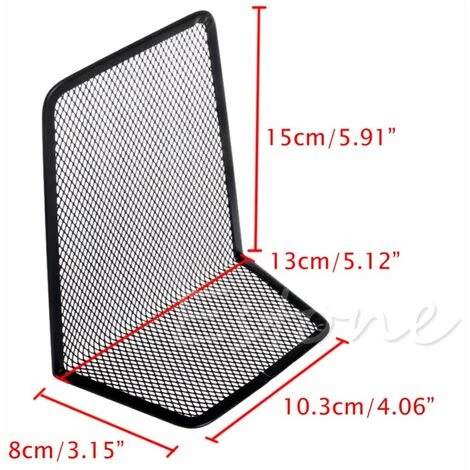 FUIENKO Organisateur De Bureau En Maille Métallique Noir, 1 Paire De Serre-livres De Bureau Pour La Maison, Oct18QC,Black 4 FUIENKO Organisateur De Bureau En Maille Métallique Noir, 1 Paire De Serre-livres De Bureau Pour La Maison, Oct18QC,Black – Image 2