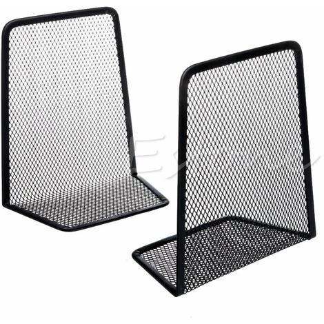 FUIENKO Organisateur De Bureau En Maille Métallique Noir, 1 Paire De Serre-livres De Bureau Pour La Maison, Oct18QC,Black 5 FUIENKO Organisateur De Bureau En Maille Métallique Noir, 1 Paire De Serre-livres De Bureau Pour La Maison, Oct18QC,Black – Image 3