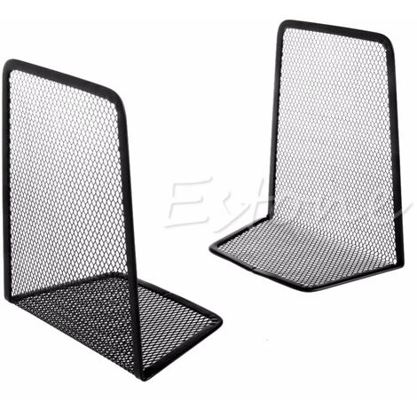 FUIENKO Organisateur De Bureau En Maille Métallique Noir, 1 Paire De Serre-livres De Bureau Pour La Maison, Oct18QC,Black 6 FUIENKO Organisateur De Bureau En Maille Métallique Noir, 1 Paire De Serre-livres De Bureau Pour La Maison, Oct18QC,Black – Image 4