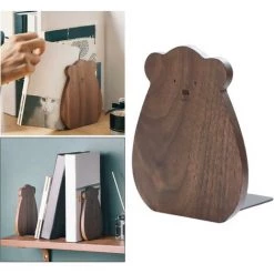 FUIENKO Support De Livres En Bois, Support D'étagère, Organisateur De Bouchons Pour Salle De Dvd -Petit rangement Soldes Magasin 68243255 2