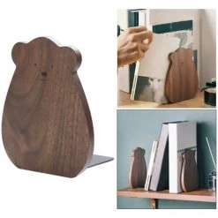 FUIENKO Support De Livres En Bois, Support D'étagère, Organisateur De Bouchons Pour Salle De Dvd -Petit rangement Soldes Magasin 68243255 3