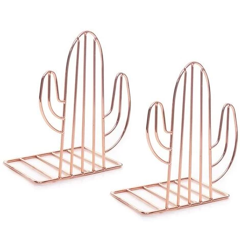 FUIENKO 1 Paire De Cactus Fer Porte-Livre En Métal Rose Or Bureau Serre-livres Support De Rangement Télescopique Créatif Support De Livre,Golden 7 FUIENKO 1 Paire De Cactus Fer Porte-Livre En Métal Rose Or Bureau Serre-livres Support De Rangement Télescopique Créatif Support De Livre,Golden – Image 5