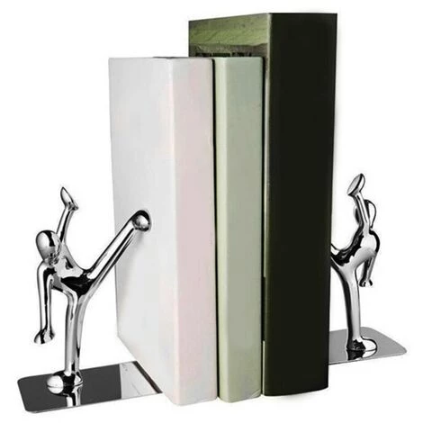 FUIENKO Serre-livres En Alliage, Ensemble De 2 Pièces, Support De Livre En Métal Exquis, Porte-cd De Magazines Classiques, Ornements De Bureau Pour La Maison 4 FUIENKO Serre-livres En Alliage, Ensemble De 2 Pièces, Support De Livre En Métal Exquis, Porte-cd De Magazines Classiques, Ornements De Bureau Pour La Maison – Image 2