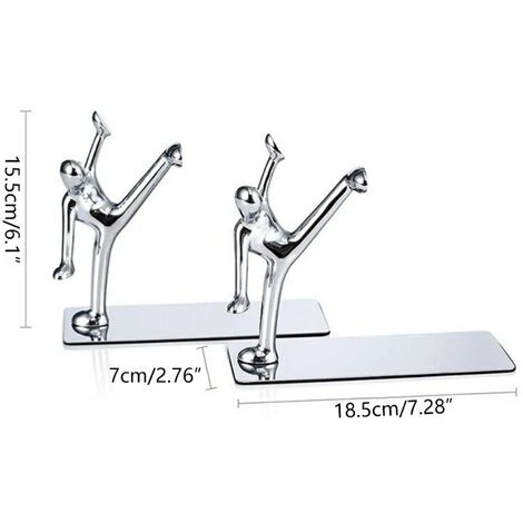 FUIENKO Serre-livres En Alliage, Ensemble De 2 Pièces, Support De Livre En Métal Exquis, Porte-cd De Magazines Classiques, Ornements De Bureau Pour La Maison 6 FUIENKO Serre-livres En Alliage, Ensemble De 2 Pièces, Support De Livre En Métal Exquis, Porte-cd De Magazines Classiques, Ornements De Bureau Pour La Maison – Image 4